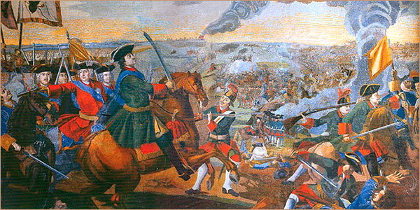 Полтавская баталия. Мозаика М. Ломоносова